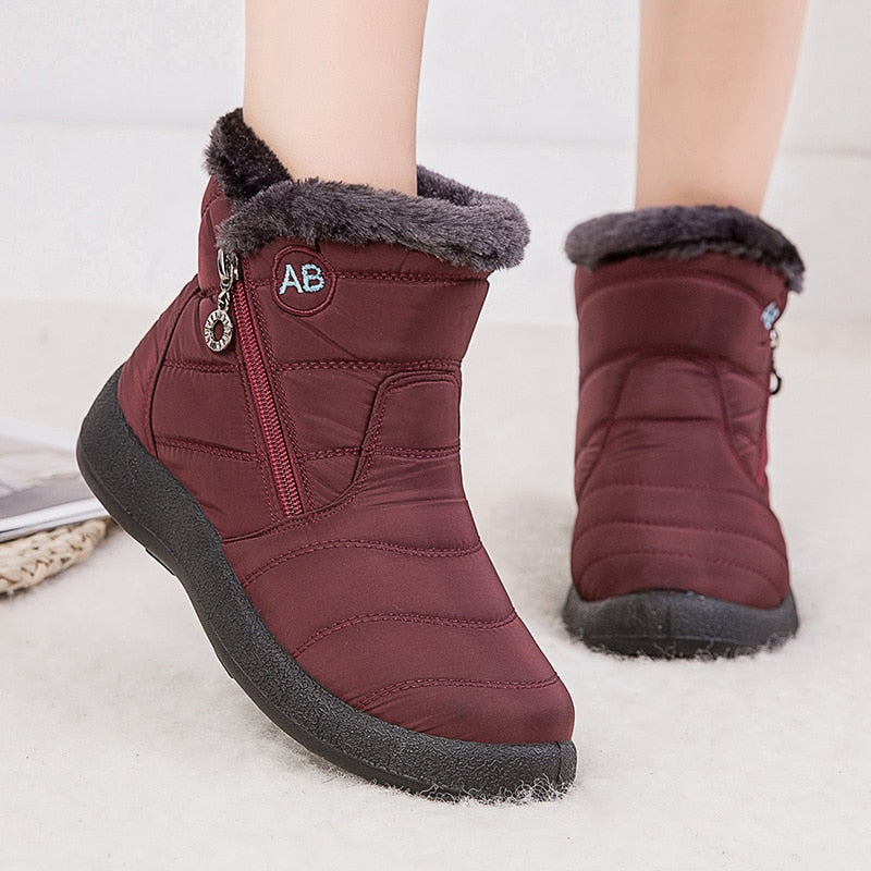 Ladies Waterproof Snow Ankle Boots