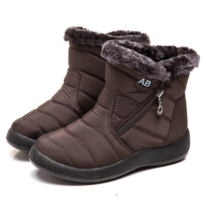 Ladies Waterproof Snow Ankle Boots